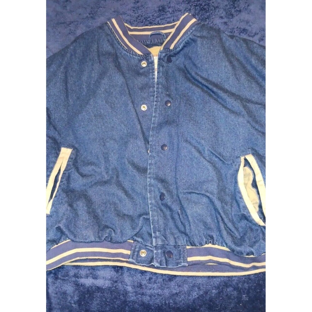 Vintage Sierra Pacific Jacket Large Blue Denim Puffer Heavy Weight 90s Travel